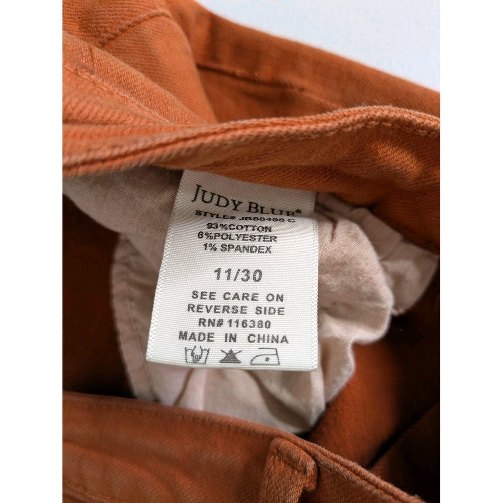 Judy Blue Rust Orange Wide Leg Jeans Size 11/30 - Picture 3 of 8